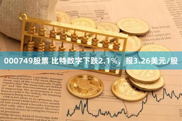 000749股票 比特数字下跌2.1%，报3.26美元/股